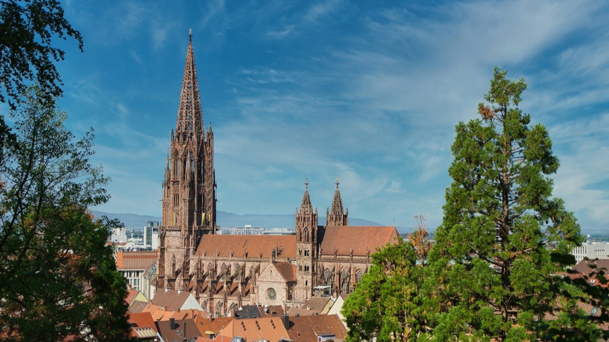 Blick vom Schlossberg auf das Freiburger Münster